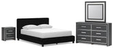 J&M Furniture - Ashley Furniture - Zuraleus Queen Upholstered Bed, Dresser, Mirror and Nightstand - Queen Upholstered Bed, Dresser, Mirror and Nightstand - PCB3380B16
