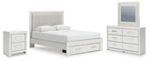 J&M Furniture - Ashley Furniture - Zuraleus Queen Storage Bed, Dresser, Mirror and Nightstand - Queen Storage Bed, Dresser, Mirror and Nightstand - PCB3381B15