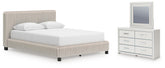 J&M Furniture - Ashley Furniture - Zuraleus Queen Upholstered Bed, Dresser and Mirror - Queen Upholstered Bed, Dresser and Mirror - PCB3381B12