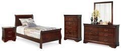 J&M Furniture - Ashley Furniture - Alisdair Twin Sleigh Bed, Dresser, Mirror, Chest and Nightstand - Twin Sleigh Bed, Dresser, Mirror, Chest and Nightstand - B376B24