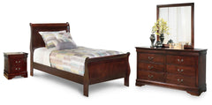 J&M Furniture - Ashley Furniture - Alisdair Twin Sleigh Bed, Dresser, Mirror and Nightstand - Twin Sleigh Bed, Dresser, Mirror and Nightstand - B376B39