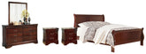 J&M Furniture - Ashley Furniture - Alisdair Queen Sleigh Bed, Dresser, Mirror, Chest and 2 Nightstands - Queen Sleigh Bed, Dresser, Mirror, Chest and 2 Nightstands - B376B23