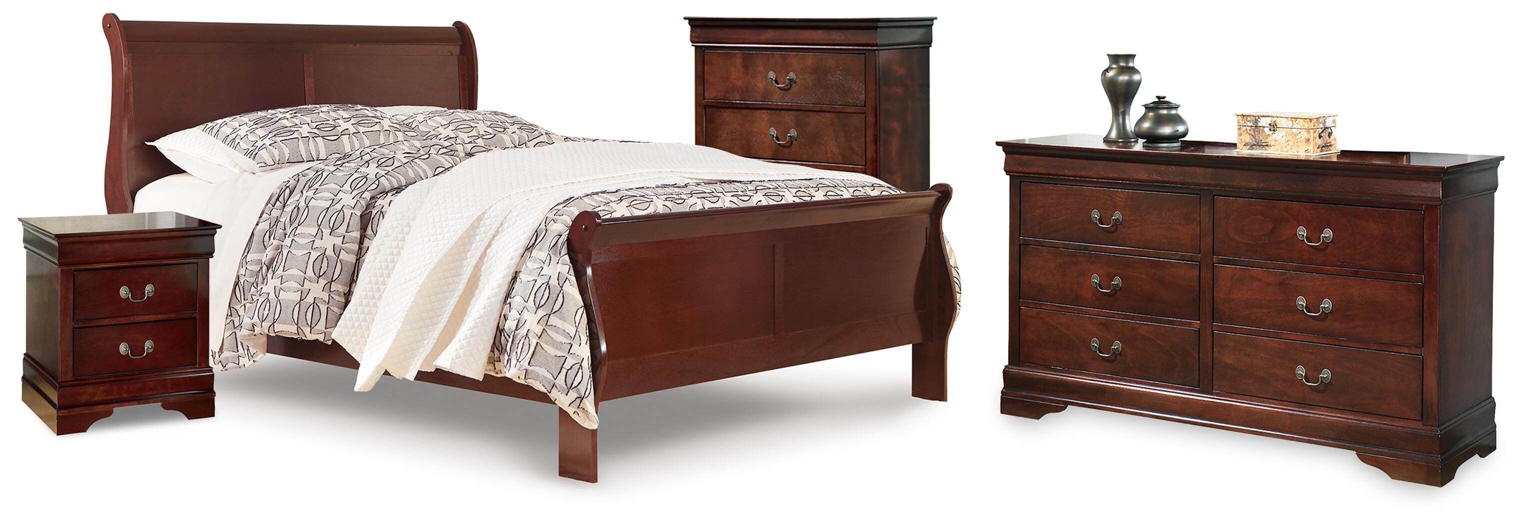 J&M Furniture - Ashley Furniture - Alisdair Queen Sleigh Bed, Dresser, Chest and Nightstand - Queen Sleigh Bed, Dresser, Chest and Nightstand - B376B35