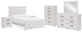 J&M Furniture - Ashley Furniture - Cayboni Full Panel Bed, Dresser, Mirror, Chest and 2 Nightstands - Full Panel Bed, Dresser, Mirror, Chest and 2 Nightstands - B3788B15