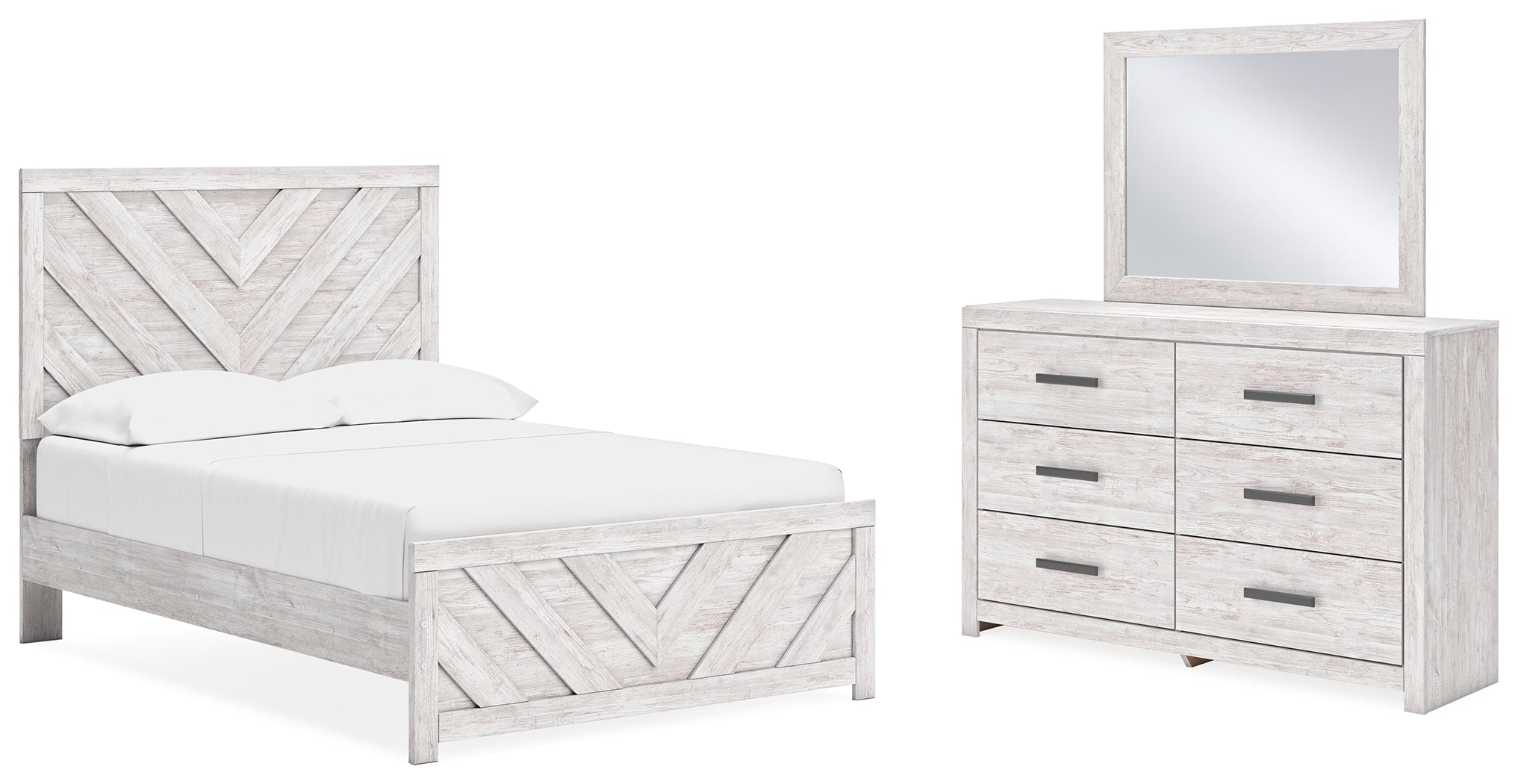 J&M Furniture - Ashley Furniture - Cayboni Full Panel Bed, Dresser and Mirror - Full Panel Bed, Dresser and Mirror - B3788B3