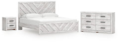 Cayboni King Panel Bed, Dresser and Nightstand