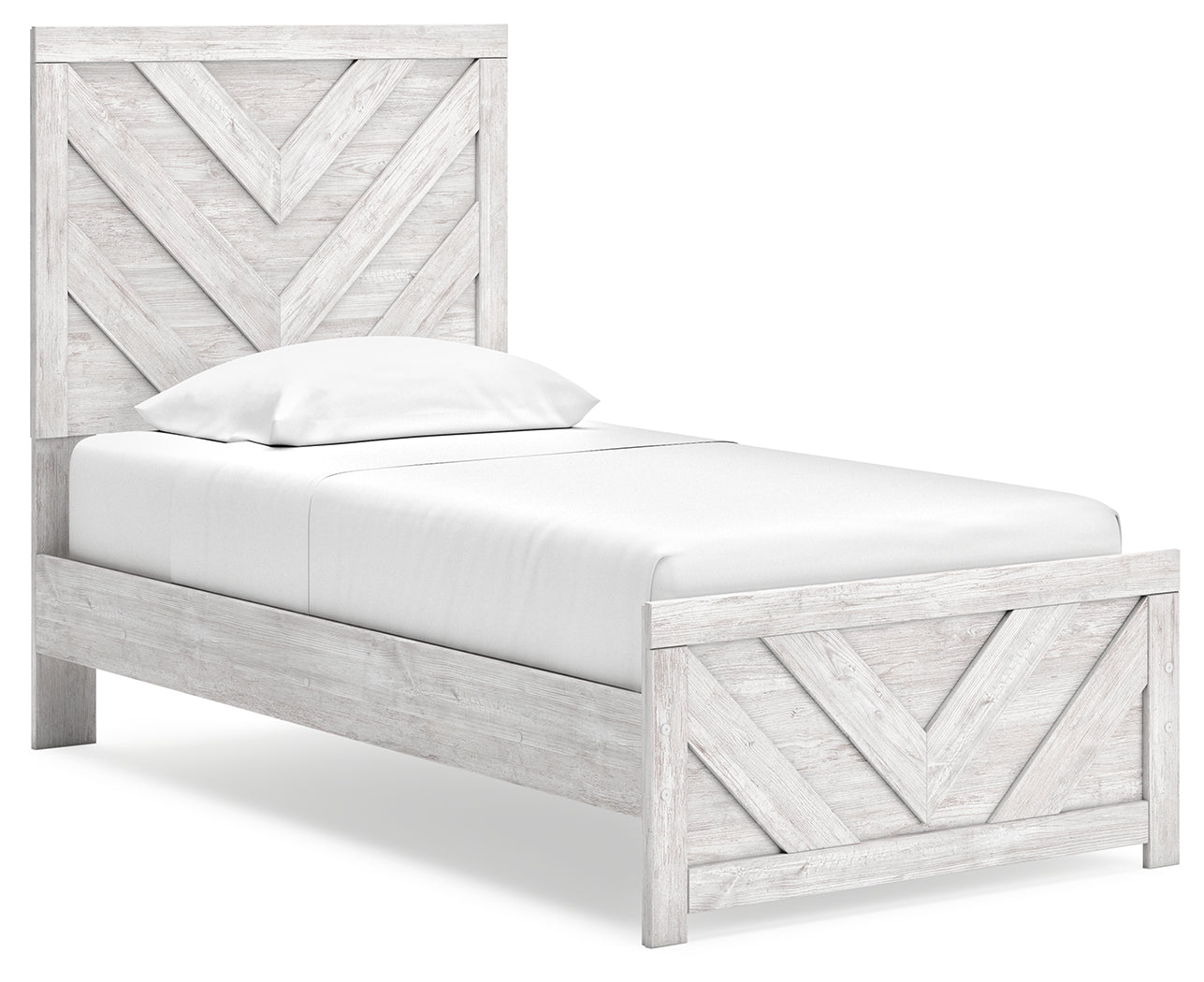 J&M Furniture - Ashley Furniture - Cayboni Twin Panel Bed - Twin Panel Bed / Whitewash - B3788B6
