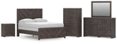J&M Furniture - Ashley Furniture - Prendonea Full Panel Bed, Dresser, Mirror, Chest and Nightstand - Full Panel Bed, Dresser, Mirror, Chest and Nightstand - B3789B12