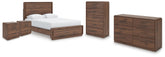 J&M Furniture - Ashley Furniture - Fortlorn Queen Panel Bed, Dresser, Chest and 2 Nightstands - Queen Panel Bed, Dresser, Chest and 2 Nightstands - PCB386B10