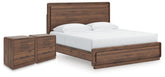 J&M Furniture - Ashley Furniture - Fortlorn King Panel Bed and 2 Nightstands - King Panel Bed and 2 Nightstands - PCB386B9