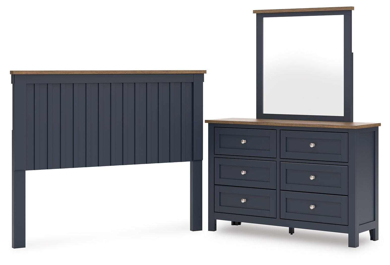 J&M Furniture - Ashley Furniture - Landocken Queen Panel Headboard, Dresser and Mirror - Queen Panel Headboard, Dresser and Mirror - B414B12