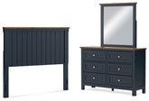 J&M Furniture - Ashley Furniture - Landocken Full Panel Headboard, Dresser and Mirror - Full Panel Headboard, Dresser and Mirror - B414B14