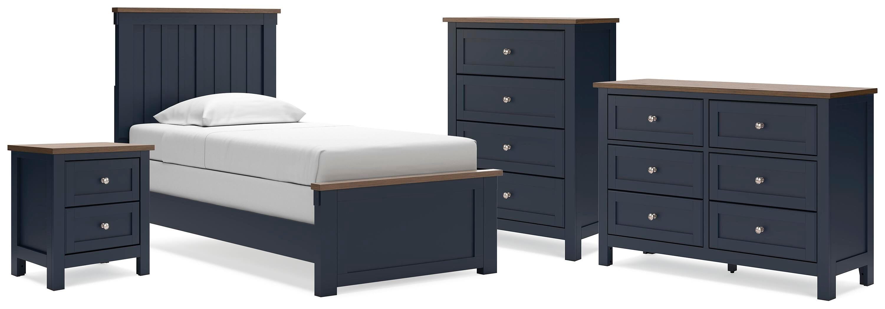 J&M Furniture - Ashley Furniture - Landocken Twin Panel Bed, Dresser, Chest and Nightstand - Twin Panel Bed, Dresser, Chest and Nightstand - B414B20