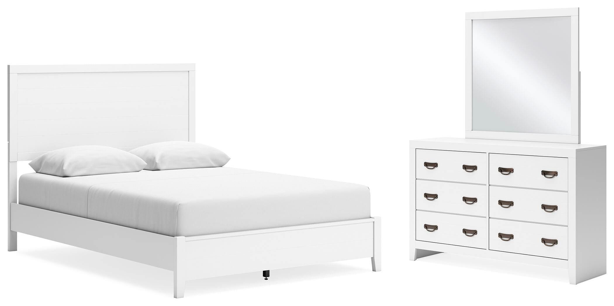 J&M Furniture - Ashley Furniture - Binterglen Queen Panel Bed, Dresser and Mirror - Queen Panel Bed, Dresser and Mirror - B427B7