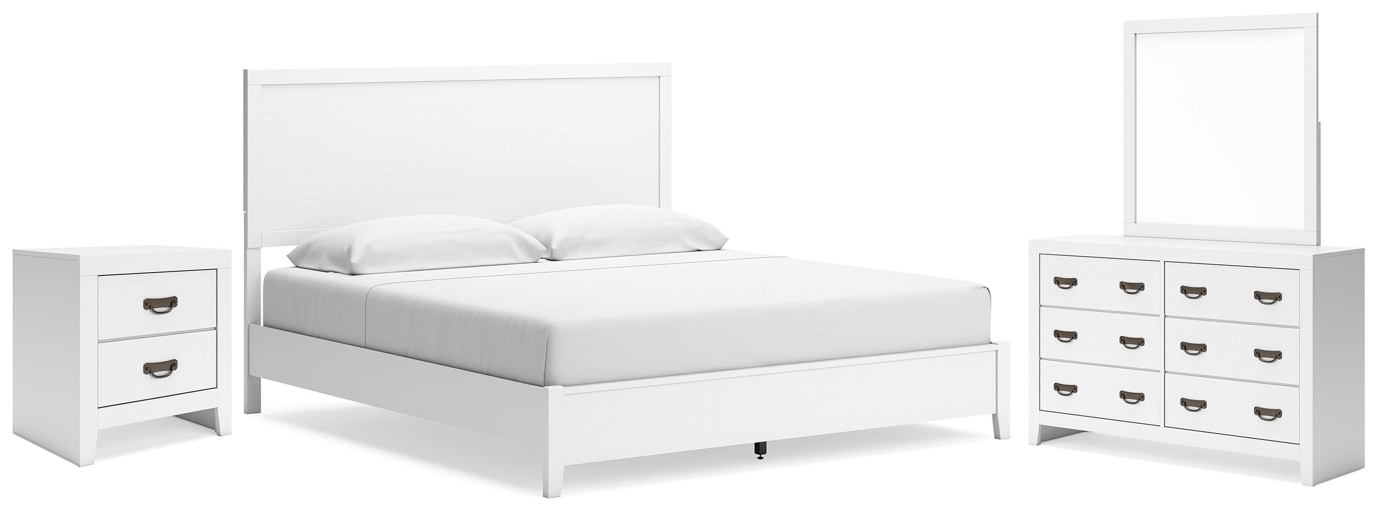 J&M Furniture - Ashley Furniture - Binterglen King Panel Bed, Dresser, Mirror and Nightstand - King Panel Bed, Dresser, Mirror and Nightstand - B427B16