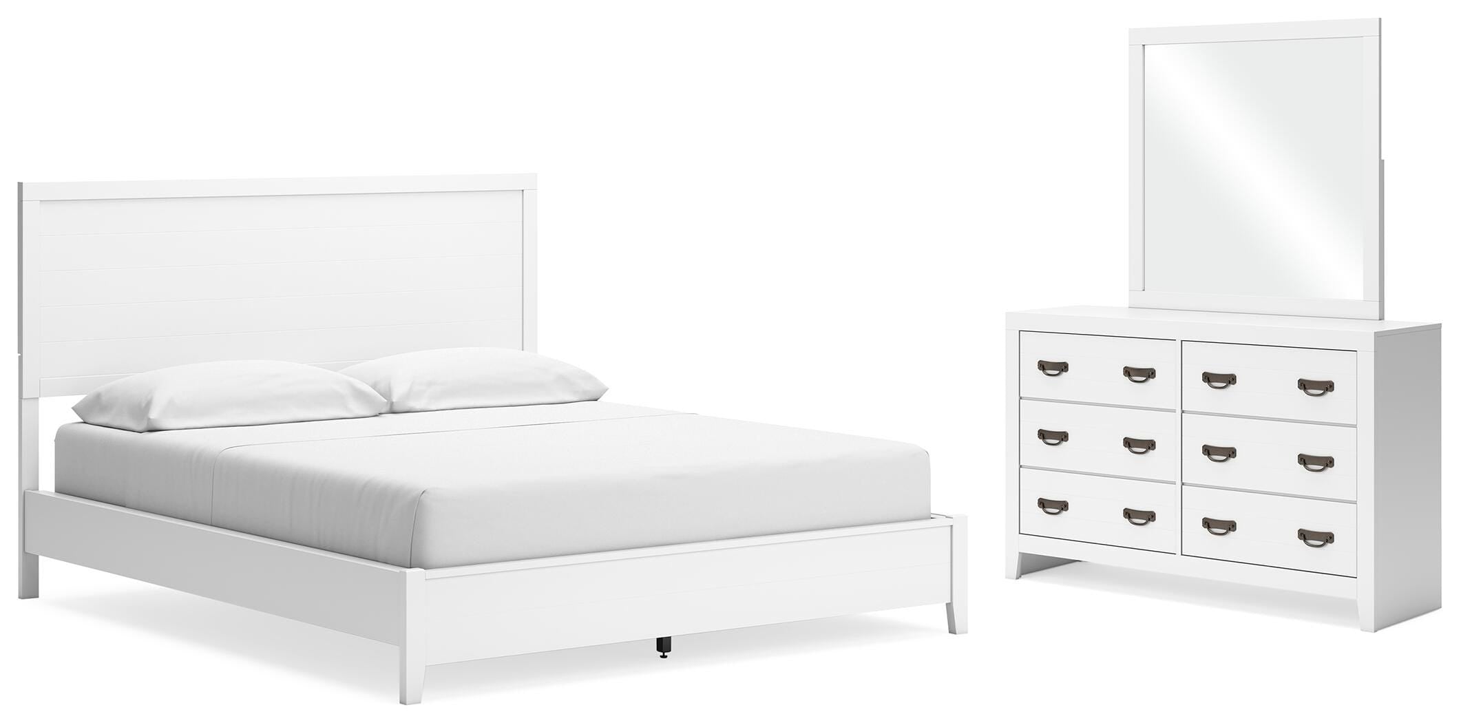 J&M Furniture - Ashley Furniture - Binterglen California King Panel Bed, Dresser and Mirror - California King Panel Bed, Dresser and Mirror - B427B13