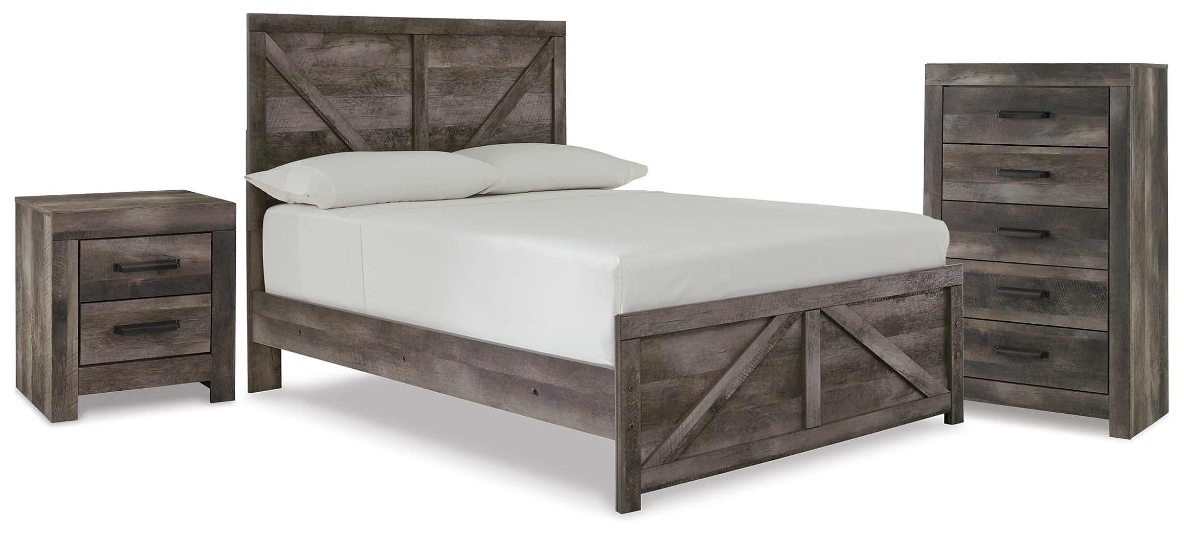 J&M Furniture - Ashley Furniture - Wynnlow Full Panel Bed, Chest and Nightstand - Full Panel Bed, Chest and Nightstand - B440B42