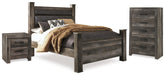 J&M Furniture - Ashley Furniture - Wynnlow Queen Poster Bed, Chest and 2 Nightstands - Queen Poster Bed, Chest and 2 Nightstands - B440B30