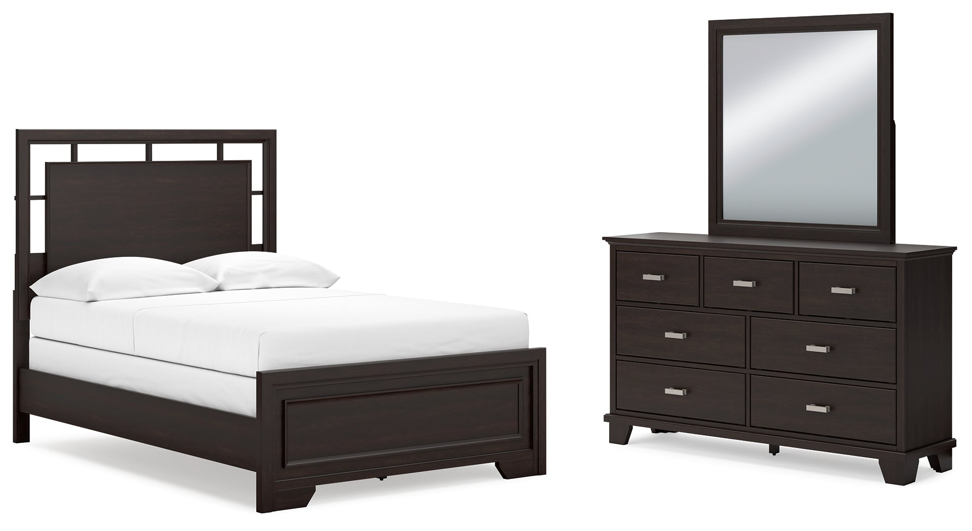 J&M Furniture - Ashley Furniture - Covetown Full Panel Bed, Dresser and Mirror - Full Panel Bed, Dresser and Mirror - B441B5