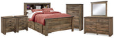 J&M Furniture - Ashley Furniture - Trinell Full Bookcase Storage Bed, Dresser, Mirror, Chest and 2 Nightstands - Full Bookcase Storage Bed, Dresser, Mirror, Chest and 2 Nightstands - B446B89
