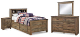 J&M Furniture - Ashley Furniture - Trinell Twin Bookcase Storage Bed, Dresser, Mirror and Nightstand - Twin Bookcase Storage Bed, Dresser, Mirror and Nightstand - B446B98