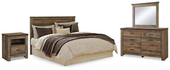 J&M Furniture - Ashley Furniture - Trinell King/California King Panel Headboard, Dresser, Mirror and Nightstand - King/California King Panel Headboard, Dresser, Mirror and Nightstand - B446B99