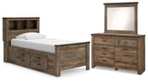 J&M Furniture - Ashley Furniture - Trinell Twin Bookcase Storage Bed, Dresser and Mirror - Twin Bookcase Storage Bed, Dresser and Mirror - B446B86