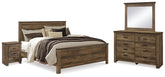 J&M Furniture - Ashley Furniture - Trinell King Panel Bed, Dresser, Mirror and 2 Nightstands - King Panel Bed, Dresser, Mirror and 2 Nightstands - B446B74
