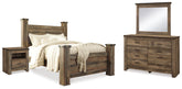 J&M Furniture - Ashley Furniture - Trinell Queen Poster Bed, Dresser, Mirror and Nightstand - Queen Poster Bed, Dresser, Mirror and Nightstand - B446B76