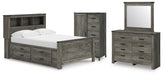J&M Furniture - Ashley Furniture - Frandern Full Bookcase Panel Bed with Storage, Dresser, Mirror and Chest - Full Bookcase Panel Bed with Storage, Dresser, Mirror and Chest - B4480B28
