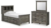 J&M Furniture - Ashley Furniture - Frandern Twin Bookcase Bed with Storage, Dresser and Mirror - Twin Bookcase Bed with Storage, Dresser and Mirror - B4480B10