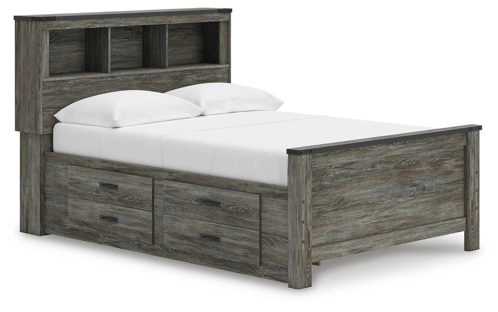 J&M Furniture - Ashley Furniture - Frandern Full Bookcase Panel Bed with Storage - Full Bookcase Panel Bed with Storage - B4480B9