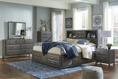 J&M Furniture - Ashley Furniture - Caitbrook King Storage Bed, Dresser, Mirror, Chest and 2 Nightstands - King Storage Bed, Dresser, Mirror, Chest and 2 Nightstands - B476B24