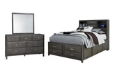 J&M Furniture - Ashley Furniture - Caitbrook Full Storage Bed with Mirrored Dresser - Full Storage Bed with Mirrored Dresser - B476B5