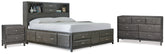 J&M Furniture - Ashley Furniture - Caitbrook Queen Storage Bed, Dresser and 2 Nightstands - Queen Storage Bed, Dresser and 2 Nightstands - B476B22