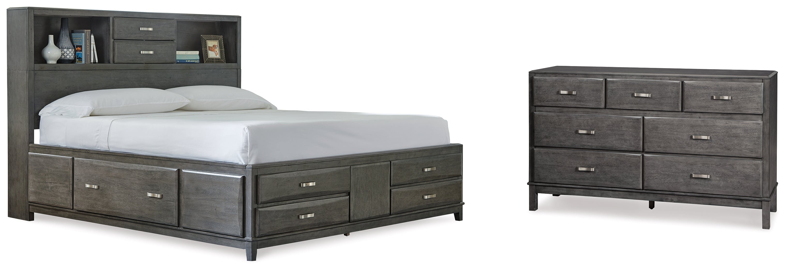 J&M Furniture - Ashley Furniture - Caitbrook Queen Storage Bed and Dresser - Queen Storage Bed and Dresser - B476B17