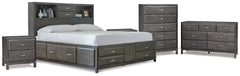 J&M Furniture - Ashley Furniture - Caitbrook King Storage Bed, Dresser, Chest and 2 Nightstands - King Storage Bed, Dresser, Chest and 2 Nightstands - B476B10