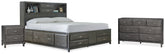 J&M Furniture - Ashley Furniture - Caitbrook King Storage Bed, Dresser and Nightstand - King Storage Bed, Dresser and Nightstand - B476B12