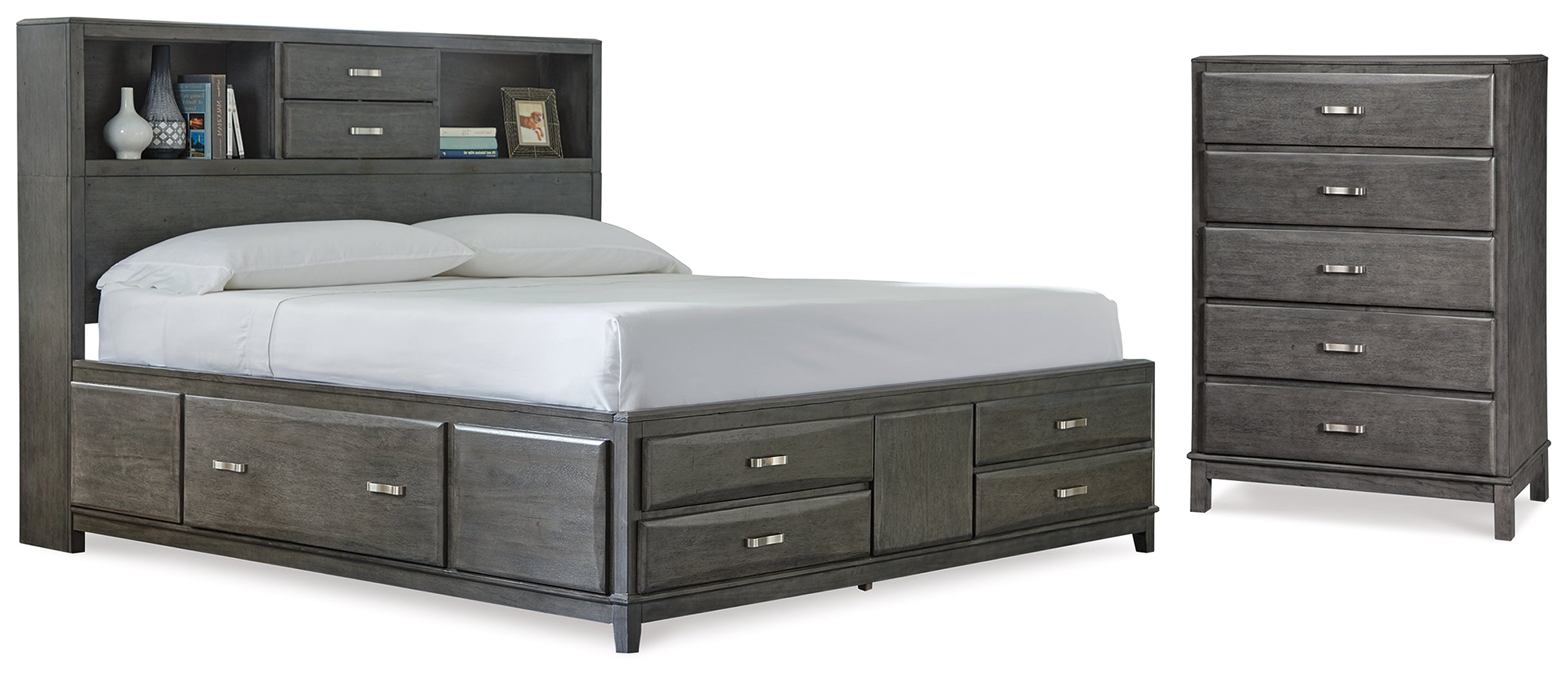J&M Furniture - Ashley Furniture - Caitbrook Queen Storage Bed and Chest - Queen Storage Bed and Chest - B476B19