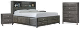 J&M Furniture - Ashley Furniture - Caitbrook King Storage Bed, Chest and 2 Nightstands - King Storage Bed, Chest and 2 Nightstands - B476B20
