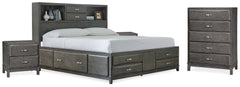 J&M Furniture - Ashley Furniture - Caitbrook King Storage Bed, Chest and 2 Nightstands - King Storage Bed, Chest and 2 Nightstands - B476B20