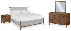J&M Furniture - Ashley Furniture - Lyncott Queen Upholstered Bed, Dresser, Mirror and Nightstand - Queen Upholstered Bed, Dresser, Mirror and Nightstand - B615B12