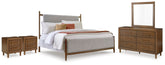 J&M Furniture - Ashley Furniture - Lyncott Queen Upholstered Bed, Dresser, Mirror and 2 Nightstands - Queen Upholstered Bed, Dresser, Mirror and 2 Nightstands - B615B14