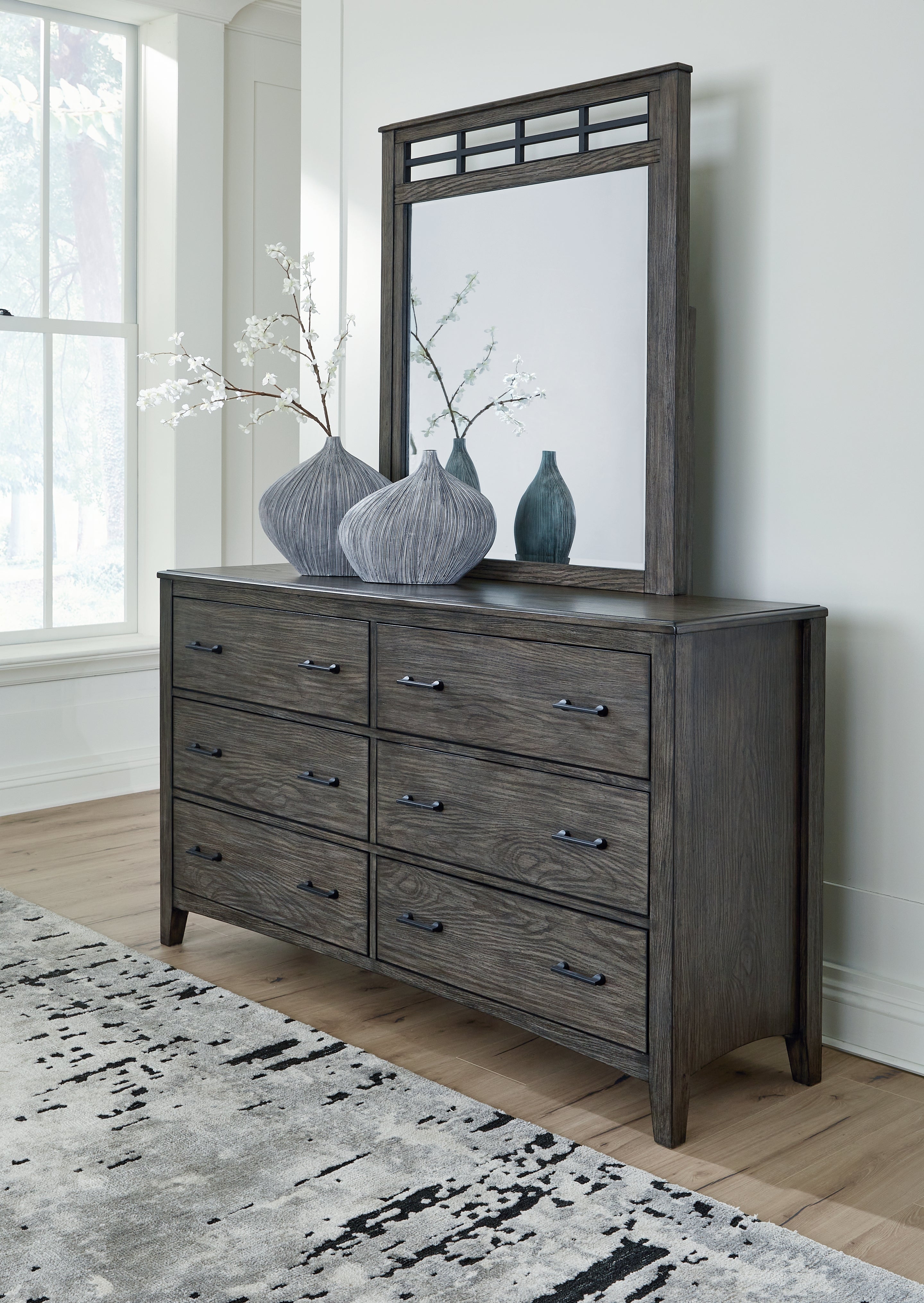 J&M Furniture - Ashley Furniture - Montillan Dresser and Mirror - Dresser and Mirror - B651B1