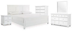 J&M Furniture - Ashley Furniture - Fortman King Panel Bed, Dresser, Mirror, Chest and Nightstand - King Panel Bed, Dresser, Mirror, Chest and Nightstand - B680B18