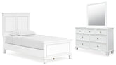 J&M Furniture - Ashley Furniture - Fortman Twin Panel Bed, Dresser and Mirror - Twin Panel Bed, Dresser and Mirror - B680B7