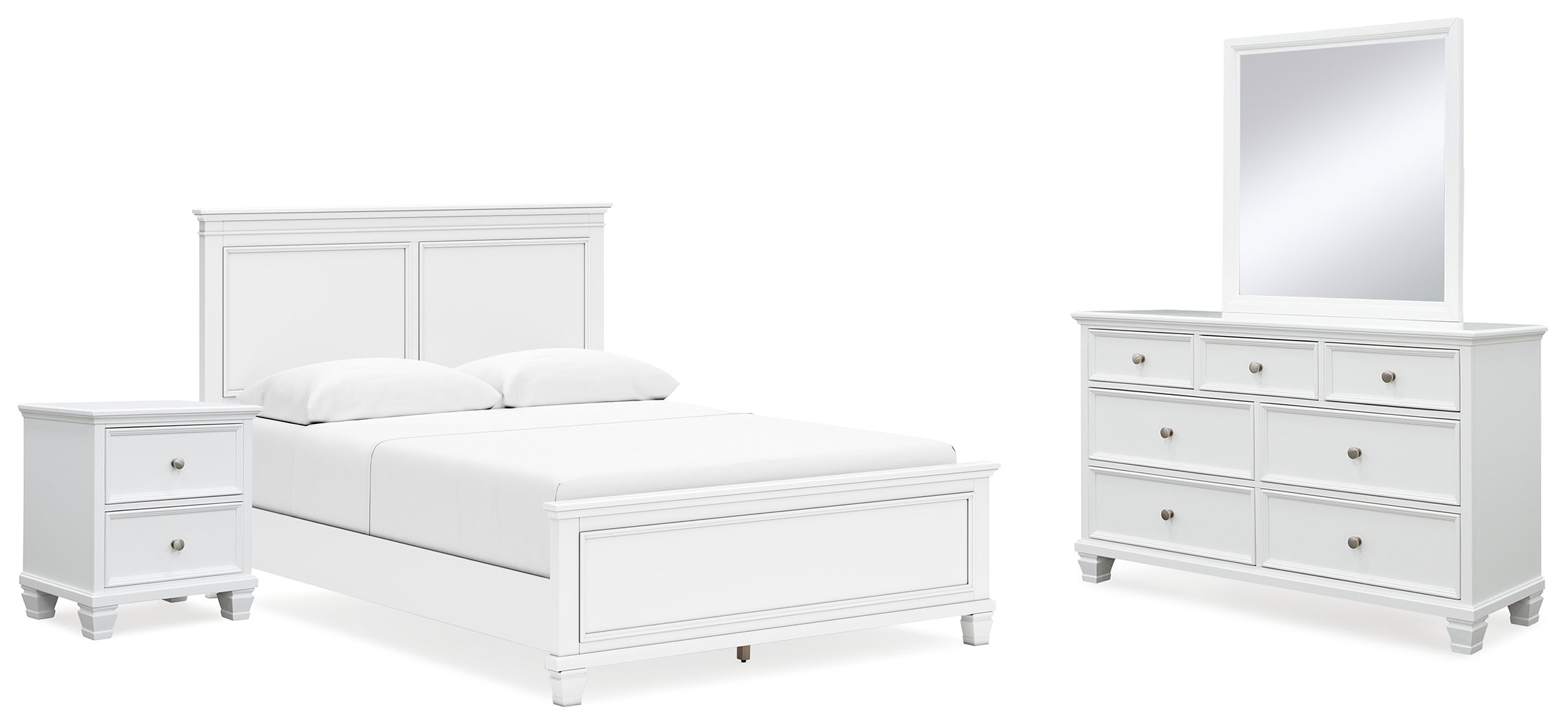 J&M Furniture - Ashley Furniture - Fortman Queen Panel Bed, Dresser, Mirror and Nightstand - Queen Panel Bed, Dresser, Mirror and Nightstand - B680B12