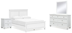 J&M Furniture - Ashley Furniture - Fortman Queen Panel Bed, Dresser, Mirror and Nightstand - Queen Panel Bed, Dresser, Mirror and Nightstand - B680B12