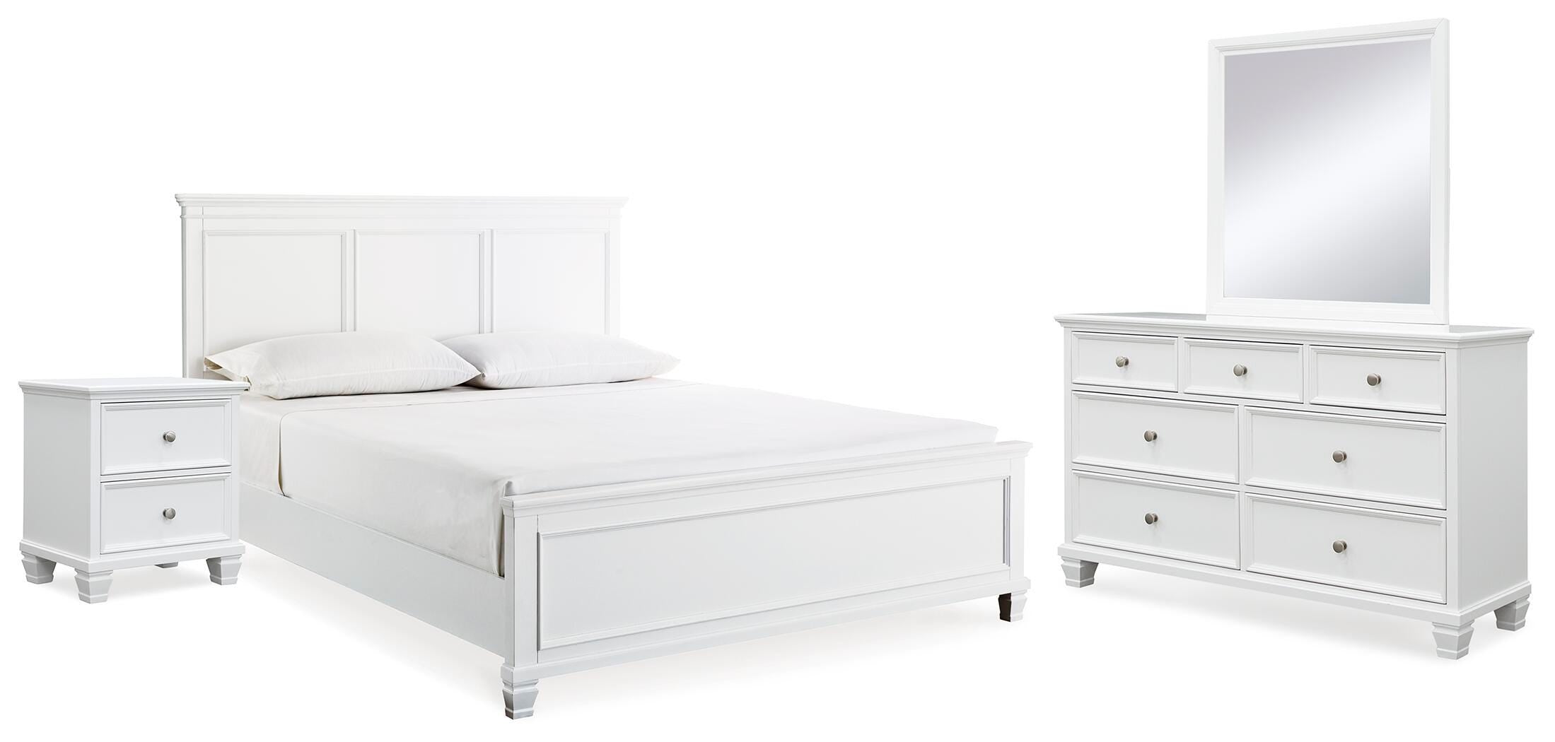 J&M Furniture - Ashley Furniture - Fortman King Panel Bed, Dresser, Mirror and Nightstand - King Panel Bed, Dresser, Mirror and Nightstand - B680B17