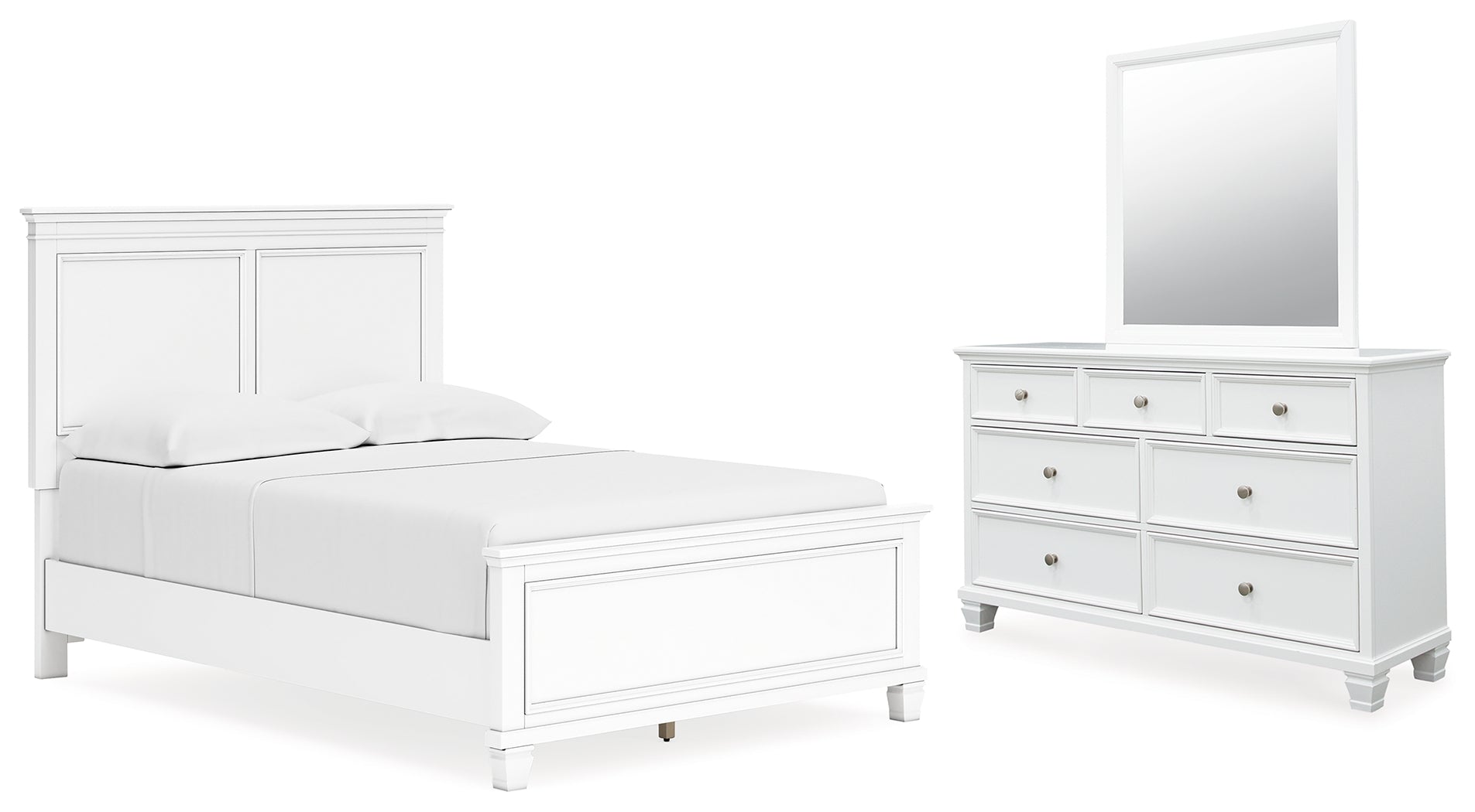 J&M Furniture - Ashley Furniture - Fortman Full Panel Bed, Dresser and Mirror - Full Panel Bed, Dresser and Mirror - B680B9